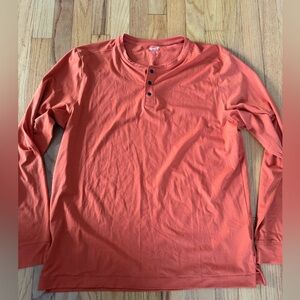 Old Navy Men's Orange Active Henley Top - New